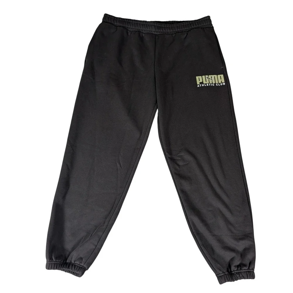 Puma Athletic Club Mens Black Jogger Sweatpants Fleece Lined NWT XXL